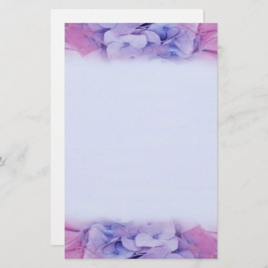 ロマンチック花びら文房具 便箋 (正面/裏面)