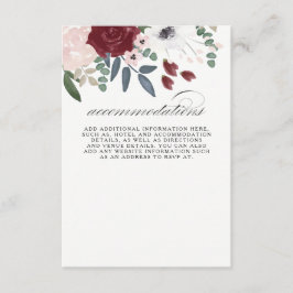 ロマンチック花模様宿泊施設 エンクロージャーカード