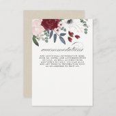 ロマンチック花模様宿泊施設 エンクロージャーカード (正面/裏面)