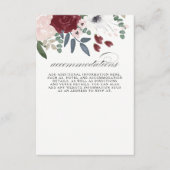 ロマンチック花模様宿泊施設 エンクロージャーカード (正面)