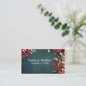 ロマンチック菊ティール（緑がかった色）RSVP QRコード エンクロージャーカード (スタンド正面)