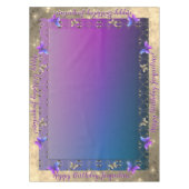 ロマンチック華美バラバタフライ誕生日テーブルクロス テーブルクロス (正面)