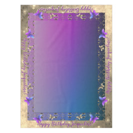 ロマンチック華美バラバタフライ誕生日テーブルクロス テーブルクロス