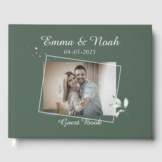 ロマンチック葉グリー結婚ズの写真 ゲストブック (正面)
