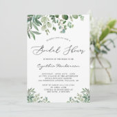 ロマンチック葉ユーカリーズガーデンブライダルシャワー 招待状 (スタンド正面)