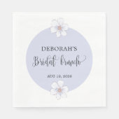 ロマンチック薄紫フローラブライダルブランチ スタンダードランチョンナプキン (正面)