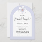 ロマンチック薄紫フローラブライダルブランチ 招待状 (正面)