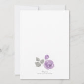 ロマンチック薄紫水色バラ結婚式招待状 招待状 (裏面)