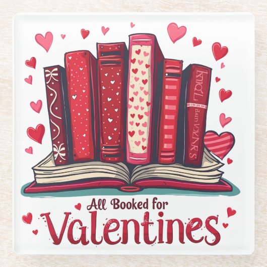 ロマンチック読ズビーズコージーバレンタインギフト ガラスコースター (正面)