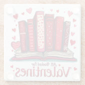 ロマンチック読ズビーズコージーバレンタインギフト ガラスコースター (裏面)