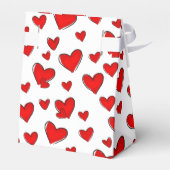 ロマンチック赤いハートバレンタインズデイホリデイ フェイバーボックス (裏面サイド)