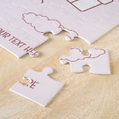 ロマンチック赤いハートパズルギフト ジグソーパズル (側面)