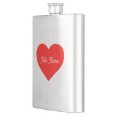 ロマンチック赤いハート パーソナライズされた フラスク (左)