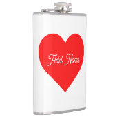ロマンチック赤いハート パーソナライズされた フラスク (右)