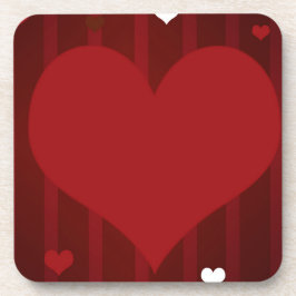 ロマンチック赤と白ラブミーハートバレンタイン コースター