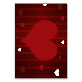 ロマンチック赤と白ラブミーハートバレンタイン テーブルナンバー