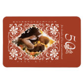 ロマンチック赤錆50周年記念写真磁石 マグネット (横)