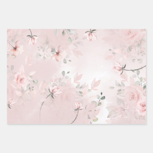 ロマンチック赤面シークレットガーデンピンクロ結婚ーズ2 ラッピングペーパーシート (正面3)