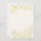 ロマンチック赤面バラ結婚式招待状 招待状 (裏面)