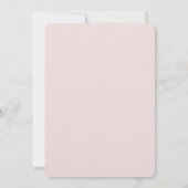 ロマンチック赤面ピンクアイボリー結婚フローラ 招待状 (裏面)