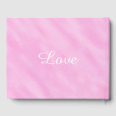 ロマンチック赤面ピンクウォーター結婚カラー ゲストブック (裏面)