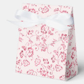 ロマンチック赤面ピンクグリッター結婚フローラ フェイバーボックス (正面)