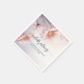 ロマンチック赤面ピンクデイジー スタンダードカクテルナプキン (角)