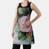 ロマンチック赤面ピンクローズフローラブライダルシャワー エプロン (インサイチュ)