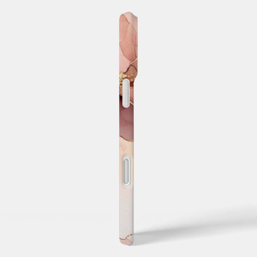 ロマンチック赤面ピンク金ゴールドフローラ Case-Mate iPhoneケース (裏面 / 右)