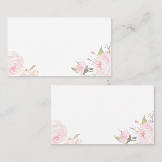 ロマンチック赤面フローラフラット座席表 プレイスカード (正面/裏面)