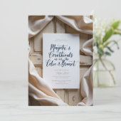 ロマンチック赤面フローラ結婚式招待状 | エレガント 招待状 (スタンド正面)