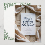 ロマンチック赤面フローラ結婚式招待状 | エレガント 招待状 (正面/裏面)