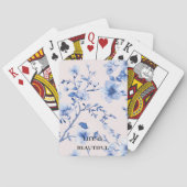 ロマンチック赤面ブルーフローラ トランプ (裏面)