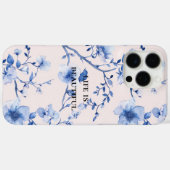 ロマンチック赤面ブルーフローラ Case-Mate iPhoneケース (裏面 (横))