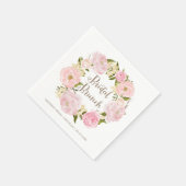 ロマンチック赤面牡丹リースブライダルブランチ スタンダードカクテルナプキン (角)