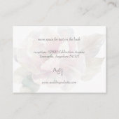 ロマンチック赤面牡丹結婚フローラ エンクロージャーカード (裏面)