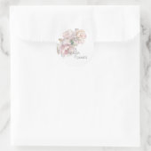 ロマンチック赤面牡丹結婚フローラ ラウンドシール (バッグ)