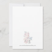 ロマンチック赤面牡丹結婚フローラ 招待状 (裏面)