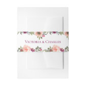 ロマンチック赤面結婚フローラ 招待状ベリーバンド (正面例)