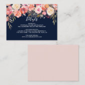 ロマンチック赤面開花結婚フローラ詳細 エンクロージャーカード (正面/裏面)