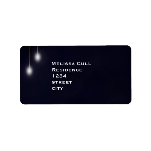 ロマンチック通りライトブルー差出人住所ラベル ラベル (正面)