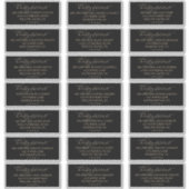 ロマンチック金ゴールドとブラックゲスト住所 シール (正面)