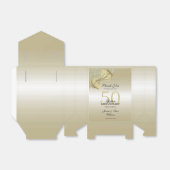 ロマンチック金ゴールドボウ&グリッター50th 結婚s フェイバーボックス (折り畳みなし)