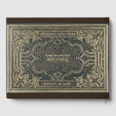 ロマンチック金ゴールドヴィンテージルックゲストブック ゲストブック (裏面)