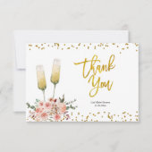 ロマンチック金ゴールド応援と愛サンキューカード サンキューカード (正面)