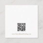 ロマンチック金ゴールド書道QRコード結婚の詳細 エンクロージャーカード (裏面)