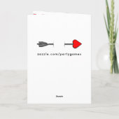 ロマンチック長距離人間関係バレンタイン カード (裏面)