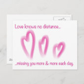 ロマンチック長距離人間関係ポストカード ポストカード (正面/裏面)