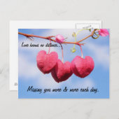 ロマンチック長距離人間関係ポストカード ポストカード (正面/裏面)