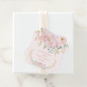 ロマンチック開花ソフトピンク金ゴールドフローラ牡丹結婚ズ フェイバータグ (インサイチュ)